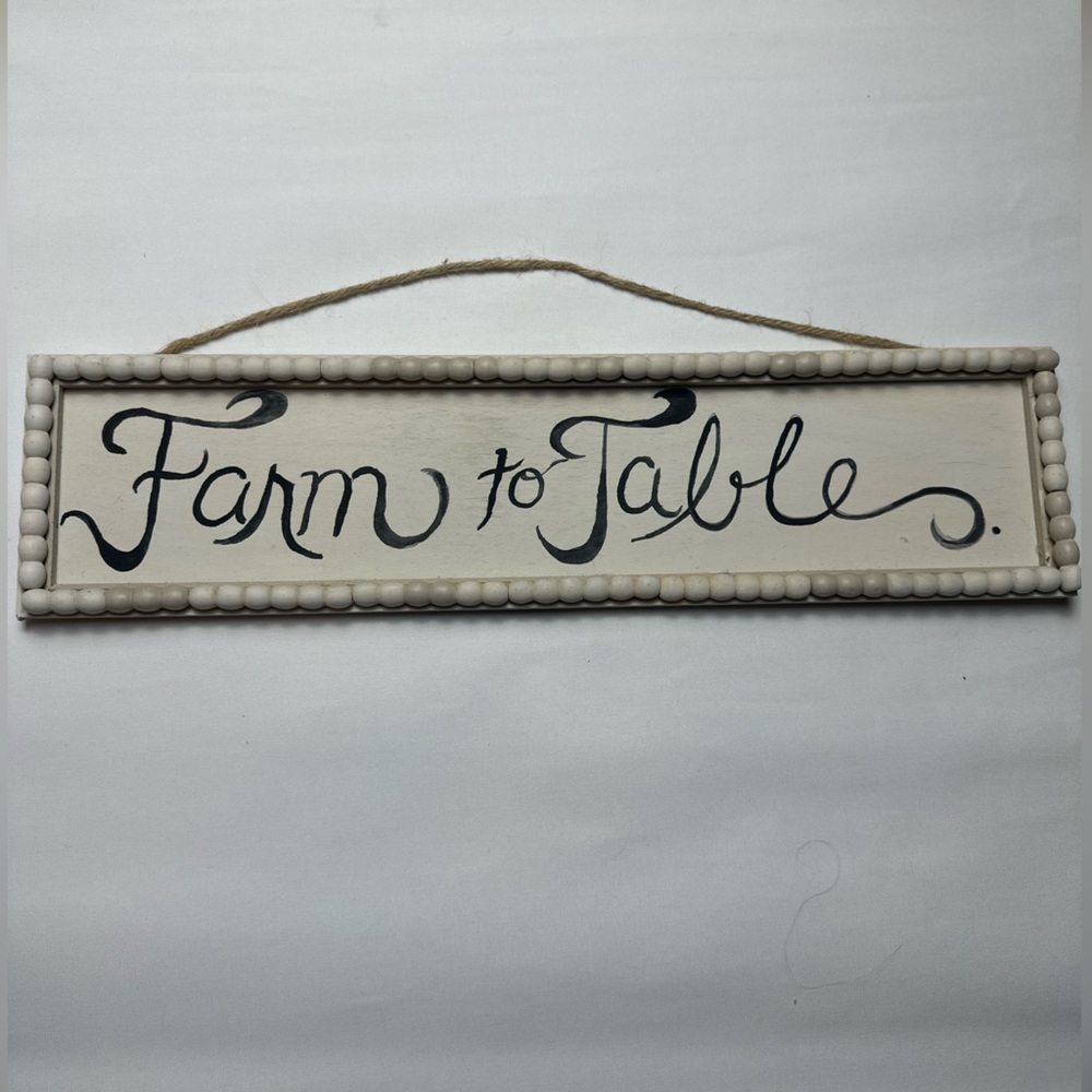 Wall art decor “Farm to Table” sign. Handcrafted.